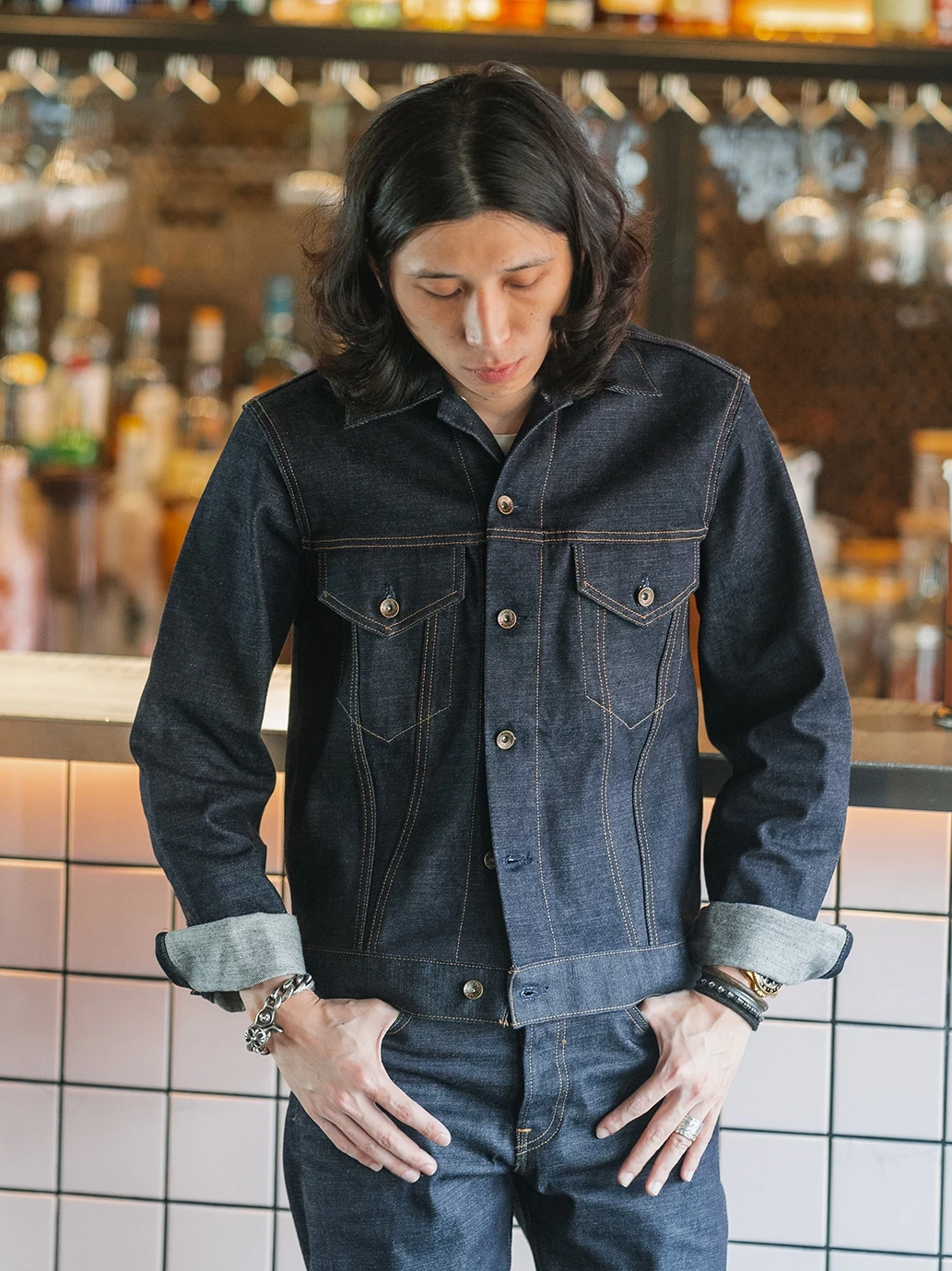 Non Stock Primary Color 557 Type Red Ear Denim Jacket 70505 Slim fit Short Denim Clothing Outerwear Type3 Generation