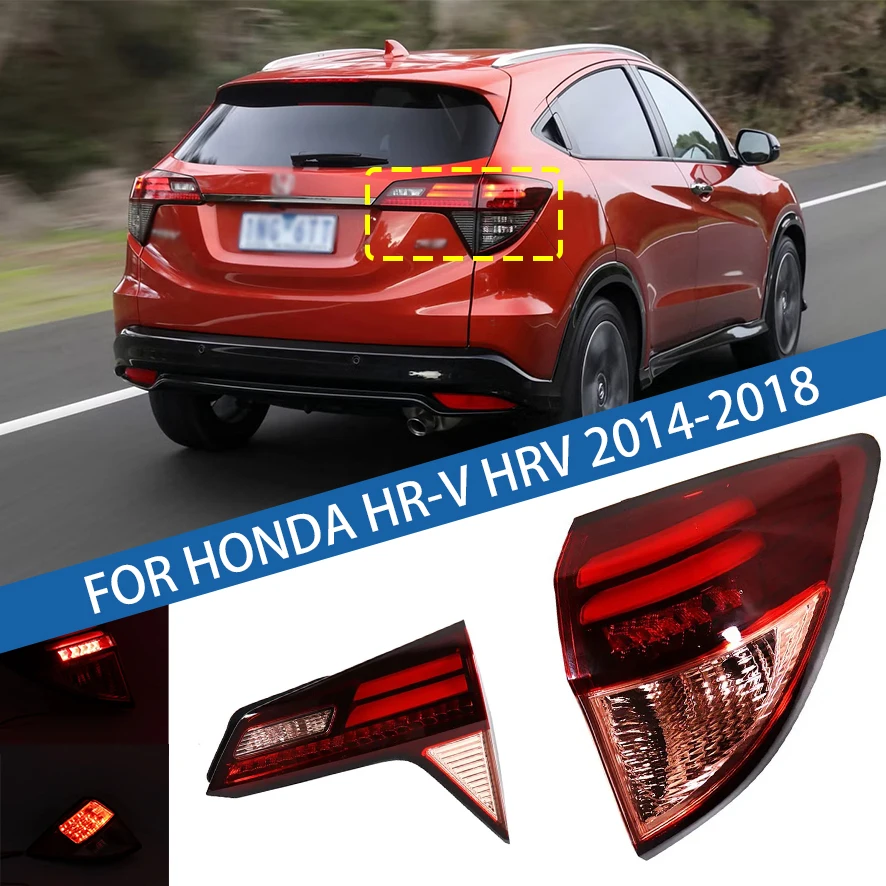 

Для Honda HR-V HRV 2014 2015 2016 2017 2018, автомобильный задний фонарь, задний бампер, стоп-сигнал, указатель поворота, предупреждение