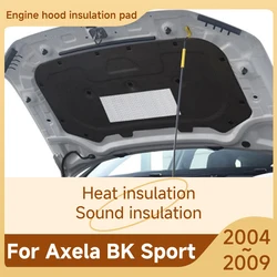 Front Hood Engine Sound Pad For Mazda 3 Mazda3 Axela BK Sport 2004~2009 Soundproof Heat Cotton Liner Thermal Mat Car Accessories