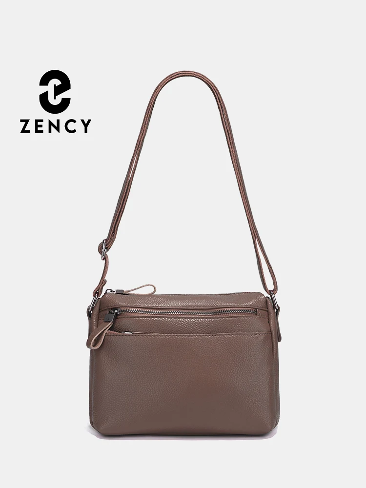 Zency 2025 New Designer Handbag For Women Genuine Leather Small Crossbody Multiple compartments Practical Messenger Bag Shoulder