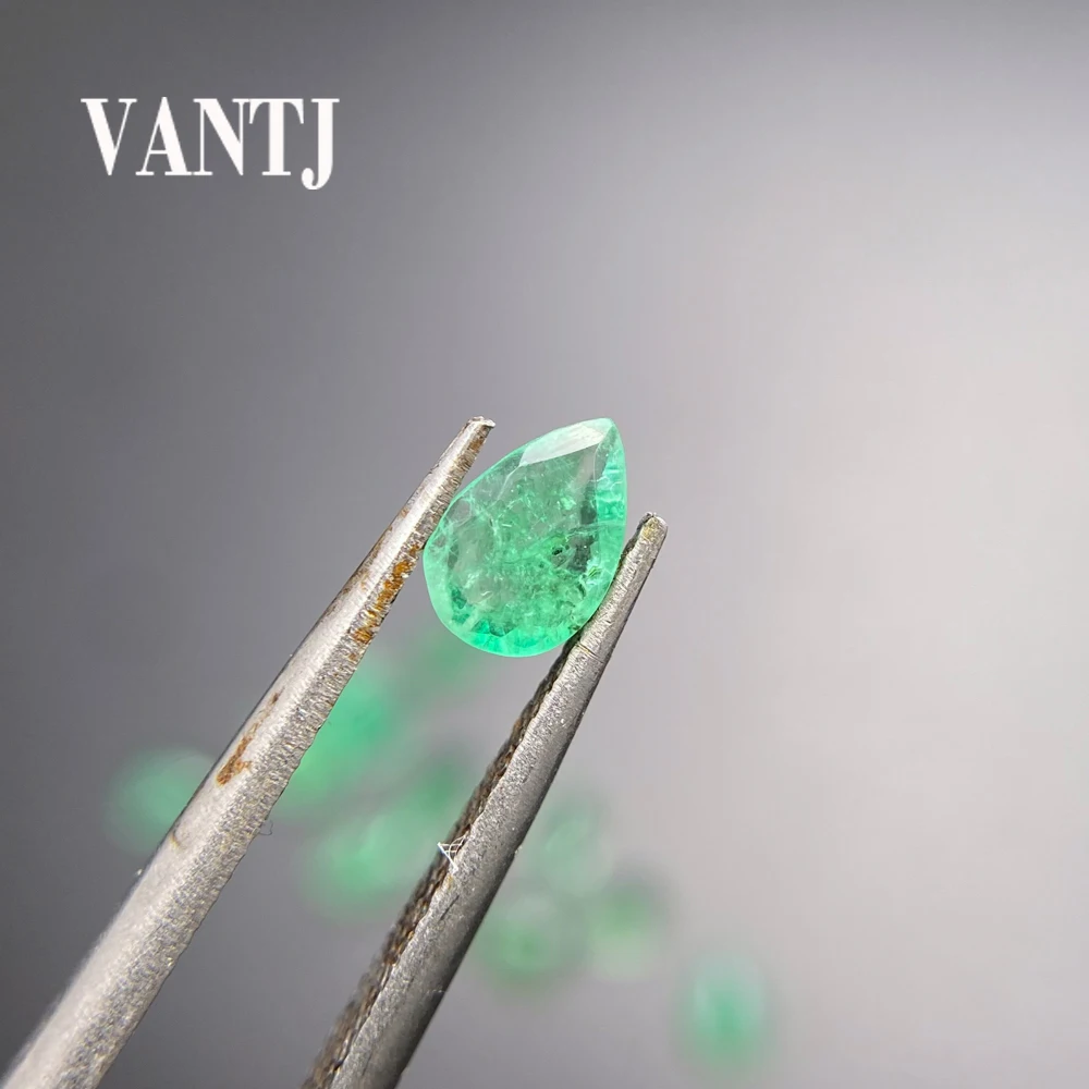 100% Natural Emerald Loose Gemstone Pear Shape Specimens Customizable DIY Jewelry  for Silver Gold Women Free Shipping