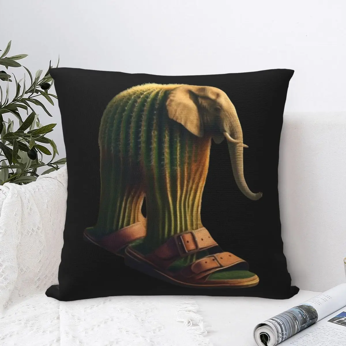 Lirili Larila Italian Brainrot Square Pillow Case Cushion Covers Vintage Polyester Decor Pillowcase for Living Room 40x40cm