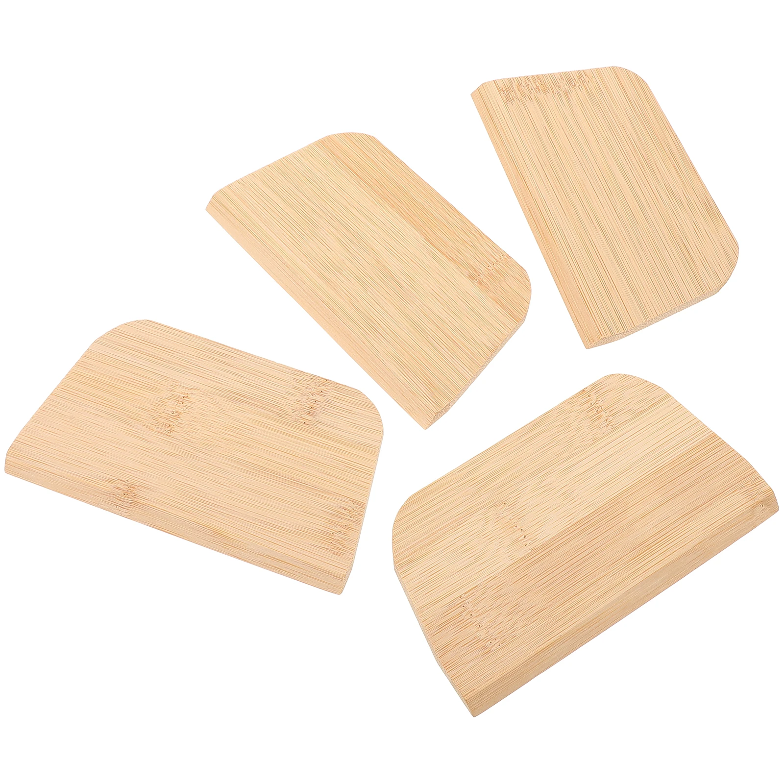 

4Pcs Bamboo Pancake Scraper Bench Spatula Crepe Tool Household Kitchen Accessory Easy Clean Lightweight Outdoor Picnic