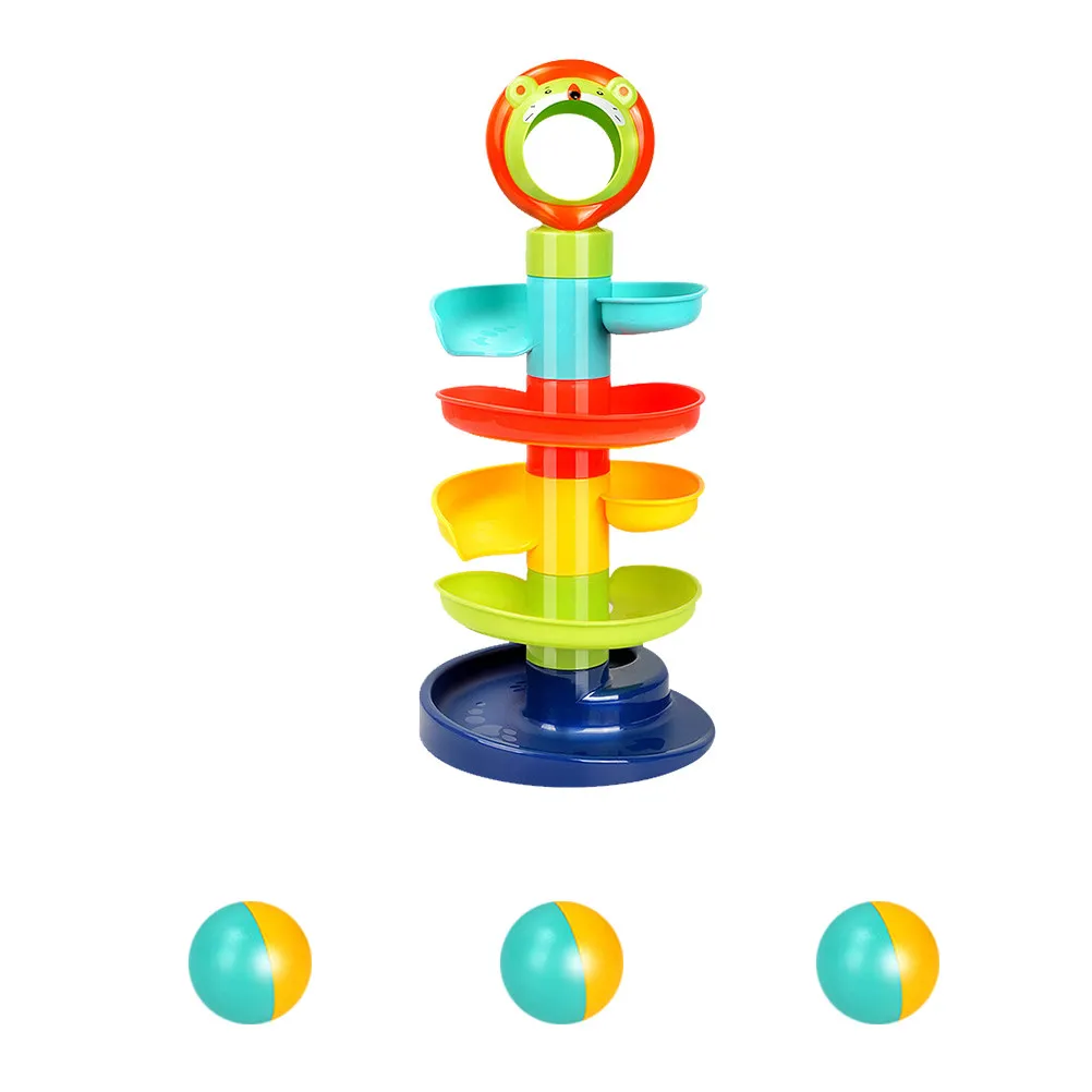 

1Set Multicolor Track Tower Educational Plaything Creative Sliding Puzzle Baby Plaything Cognitive Color Recognition Game