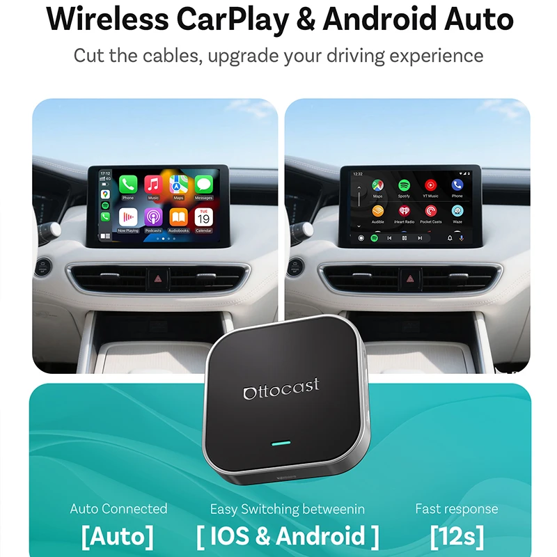 カーナビ Ottocast OttoAlibox E2 CarPlay/Android OTTOCAST E2 Carplay AI Box Wireless Carplay Android Auto Adapter