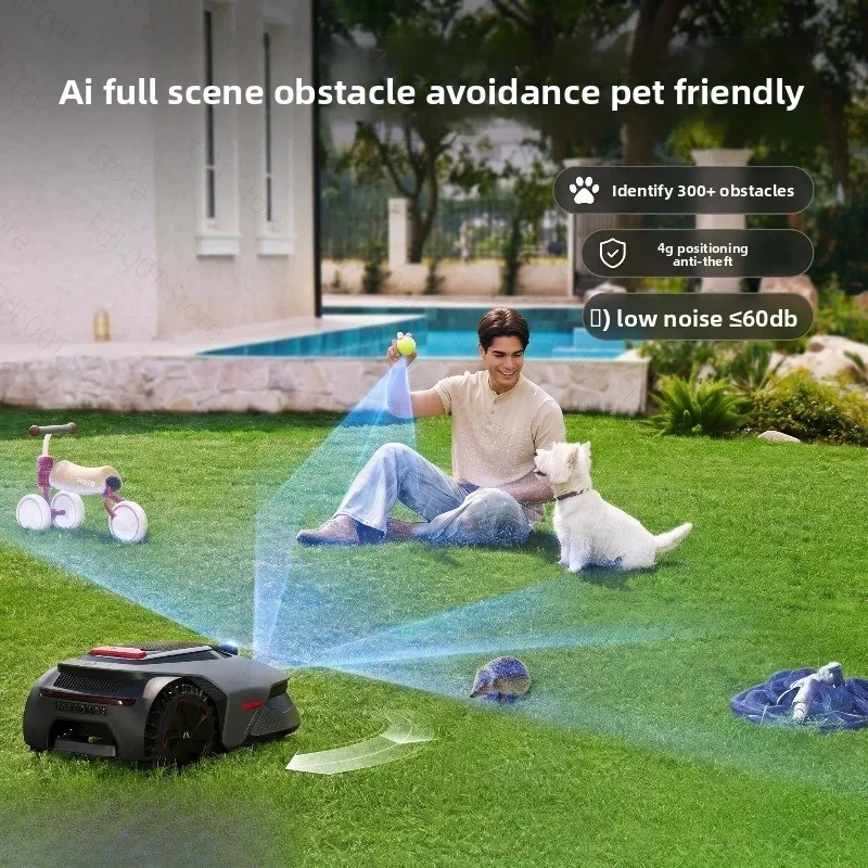 Robotic Lawn Mower LIDAX Ultra 1000 RTK Navigation Obstacle Avoidance