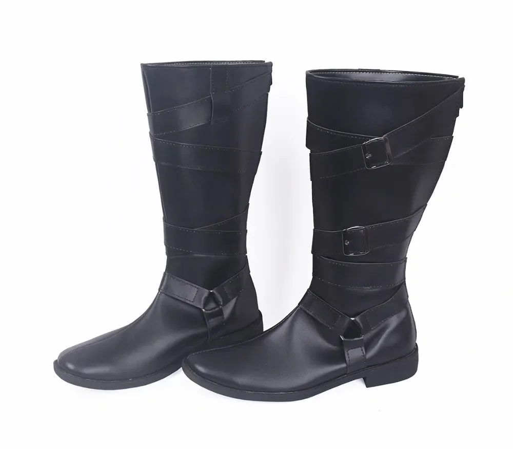 Neue Dante Cosplay Stiefel schwarze Schuhe Halloween Karneval Cosplay nach Maß jeder Größe