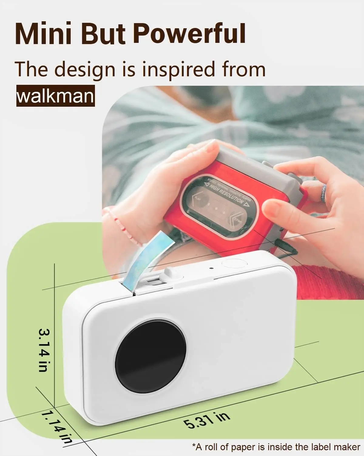 Phomemo D35 Mini Portable 203dpi USB Direct Thermal Printer Mobile Barcode Label Machine Used Stock with Color Style