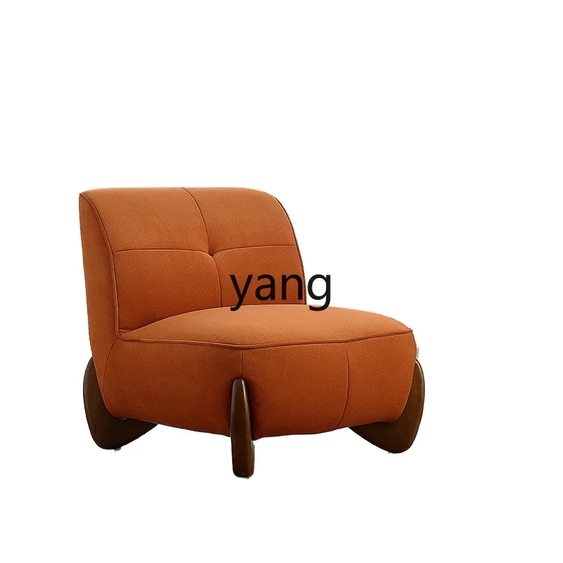 

LTT single sofa chair living room balcony bedroom creative retro solid wood home leisure lazy sofa