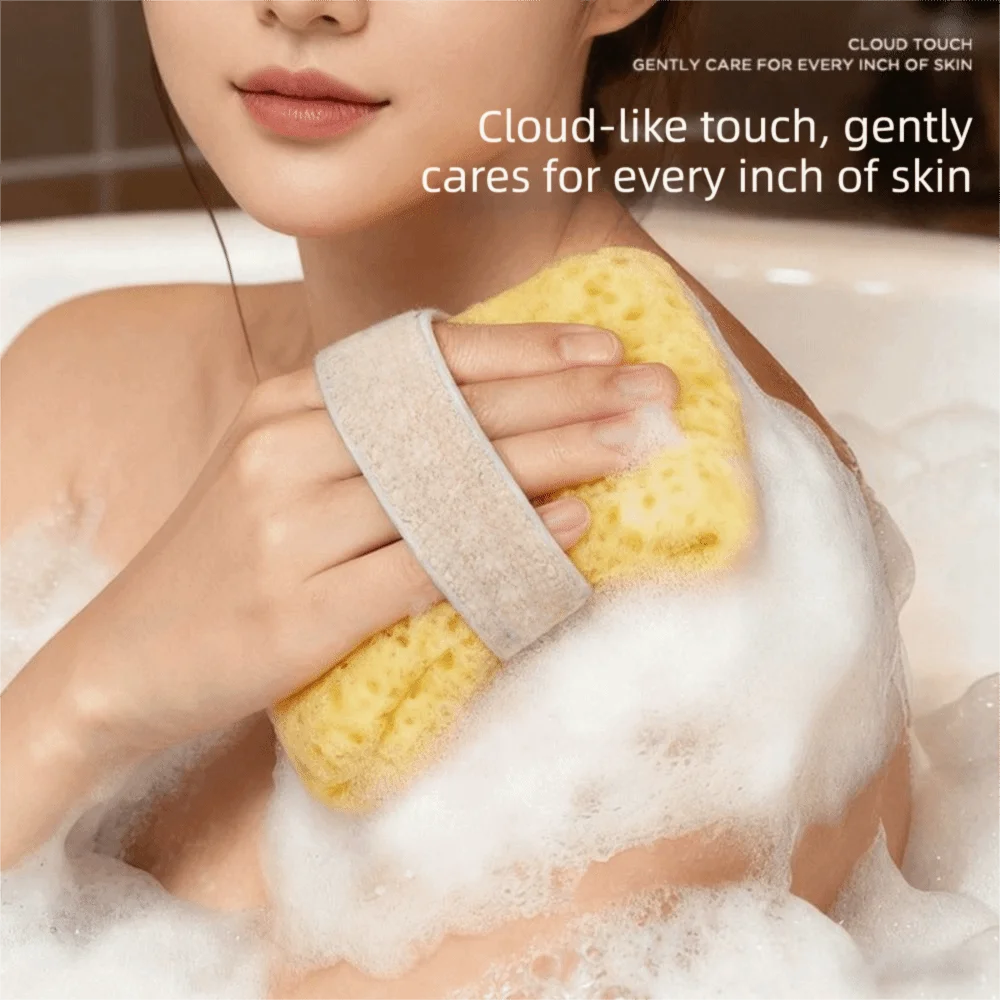 Durable Ultra Soft Texture Bath Sponge No Loose Fibers Multi-use Body Scrubber Rich Foaming Exfoliating Sponge Deep Cleansing