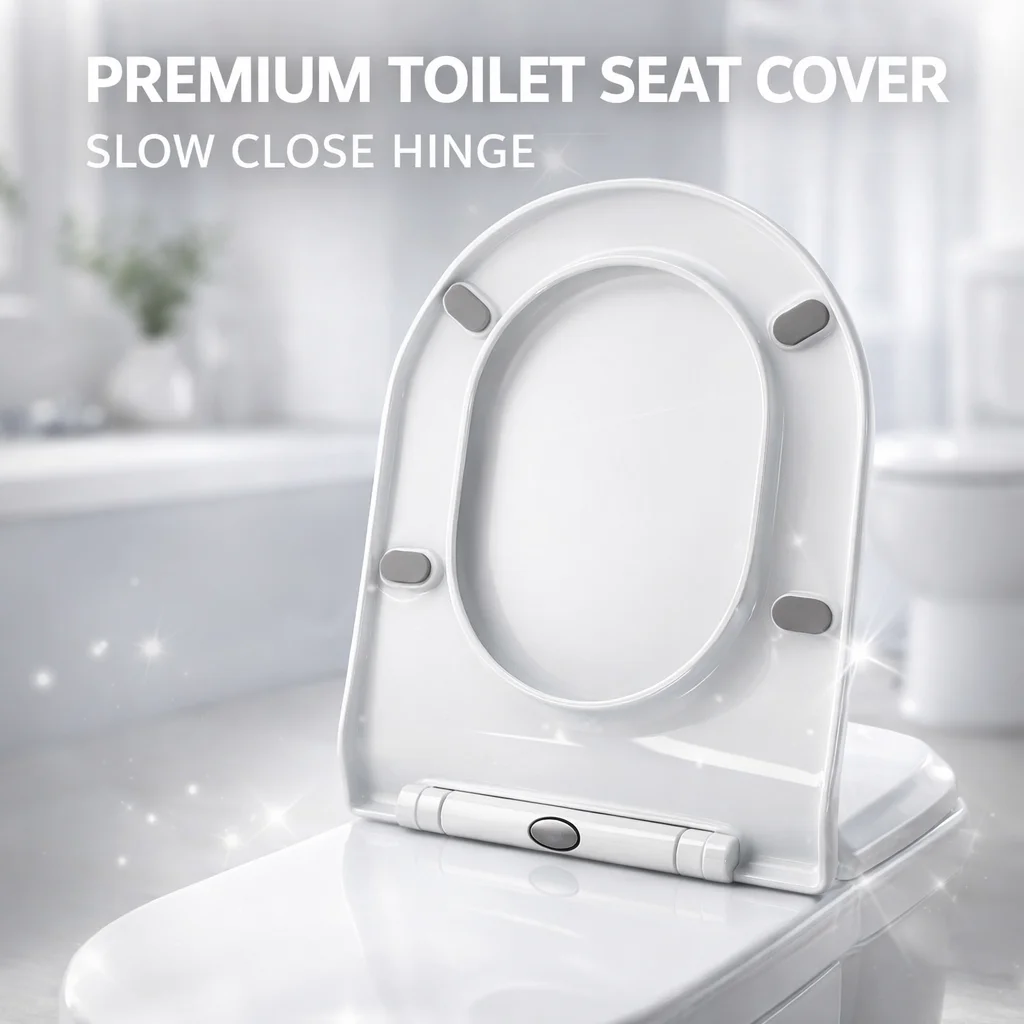 

Home Use Toilet Seat, Universal Plastic Replacement Toilet Lid, Easy Install for Bathroom Toilets