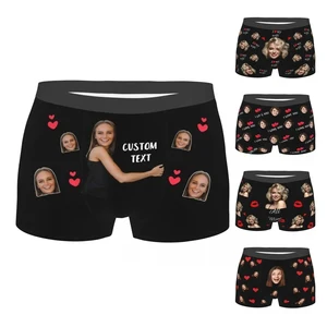 Boxer -Shorts atmungsaktive Männer, personalisiertes personalisiertes Foto, lange Kleidung, atmungsaktiv 8 Hauptverkauf Calcinha Ja Daddy - №4