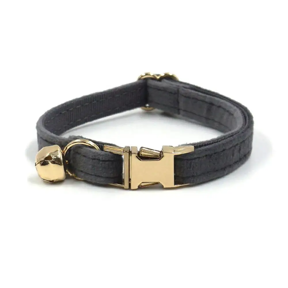 Kostenlose Gravur Personalisiertes Mehrfarbiges Weiches Samt-Katzenhalsband mit Kleiner Glocke, Katzenbedarf, Zubehör – Detail 12