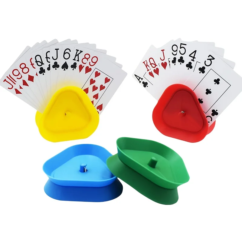 [ABS |   Triangolo] Porta carte da gioco in ABS a forma di triangolo da 4 pezzi/set |   per giochi da tavolo e poker