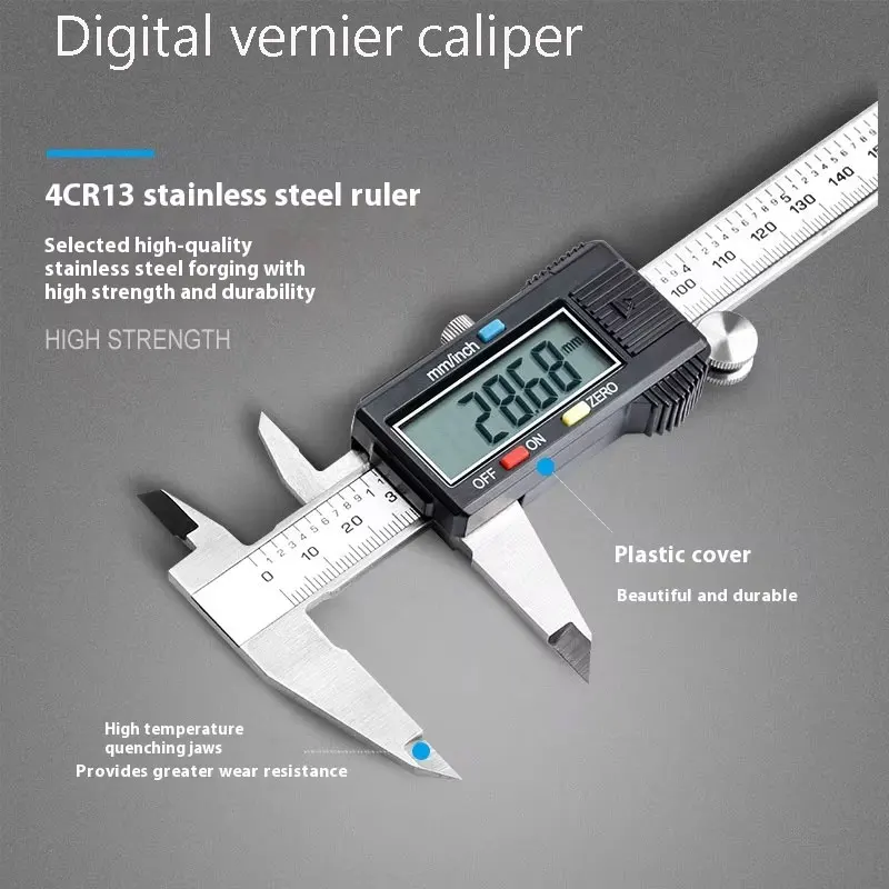 Stainless Steel Electronic Digital Vernier Caliper 6Inch 0-150mm Measuring  Instrument Tool stainless steel mini Vernier caliper
