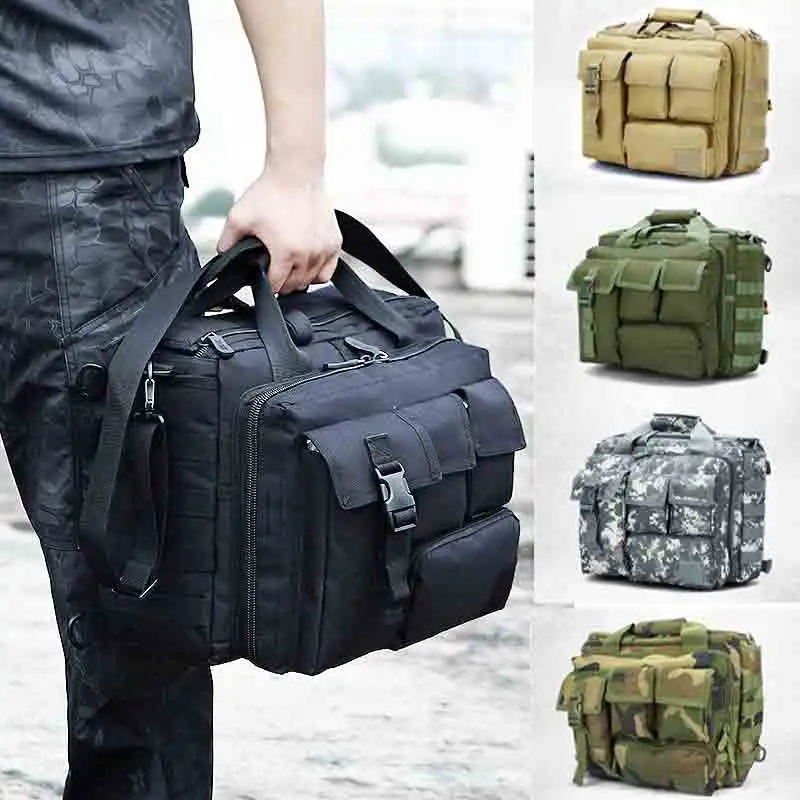 Mochila militar táctica Molle de nailon, bolso de hombro para ordenador portátil, maletín multifunción para escalada al aire libre, novedad