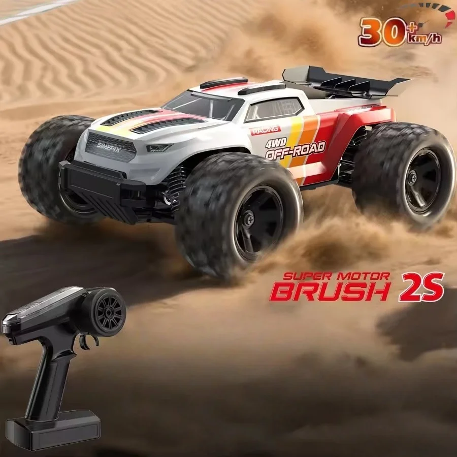 1:18 échelle double couverture haute vitesse RC voiture de course tout Terrain hors route télécommande camion 2.4G métal 4WD course dérive RC voiture jouets