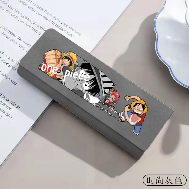 One Piece Roronoa Zoro Portgas D. Ace Anime Zweidimensionales Brillenetui für Studenten, tragbare, stoßfeste Aufbewahrungsbox für Brillen – Detail 3
