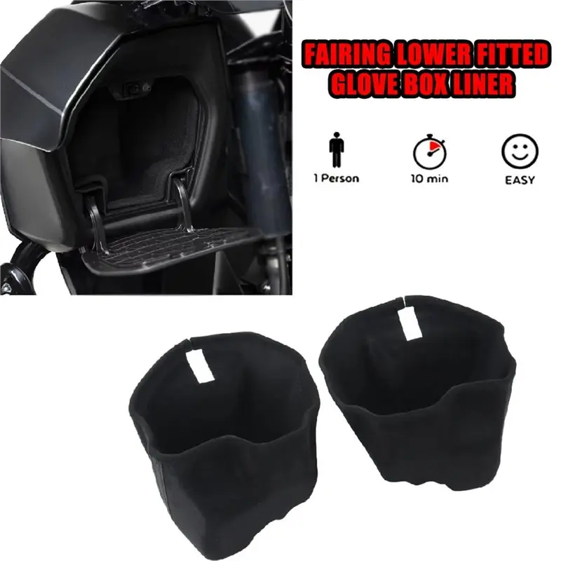 AB56-Motorcycle For Touring CVO Street Road Glide Limited FLTRXL FLHX FLTRX 2023-Lower Fitted Glove Box Liner Kit