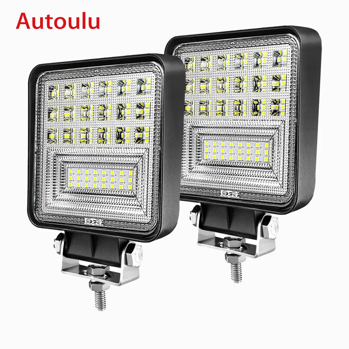 2pcs 4'' LED Work Light Truck Offroad Running Lights Bar 120W 6000k Fog Light Bar For Steamship Camper Tractor Motorcycle ATV