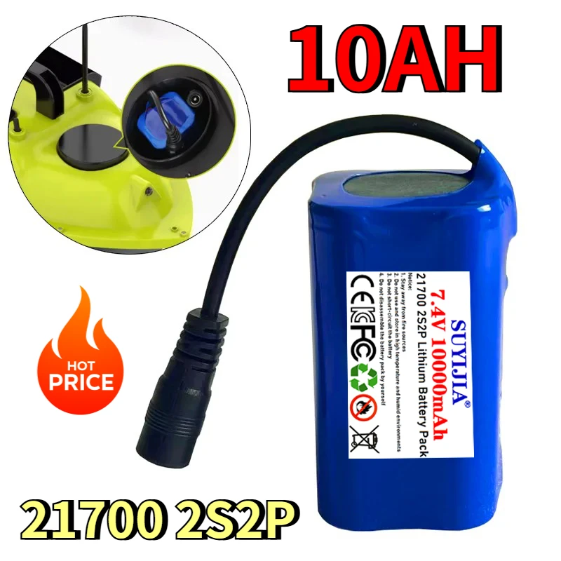 

Оригинальный литий-ионный аккумуляторный блок 2026 T1882011-5 T888 V007 H18 C18 21700 2S2P 7.4В 10000мАч для рыболовных лодок (8.4В 10Ач)