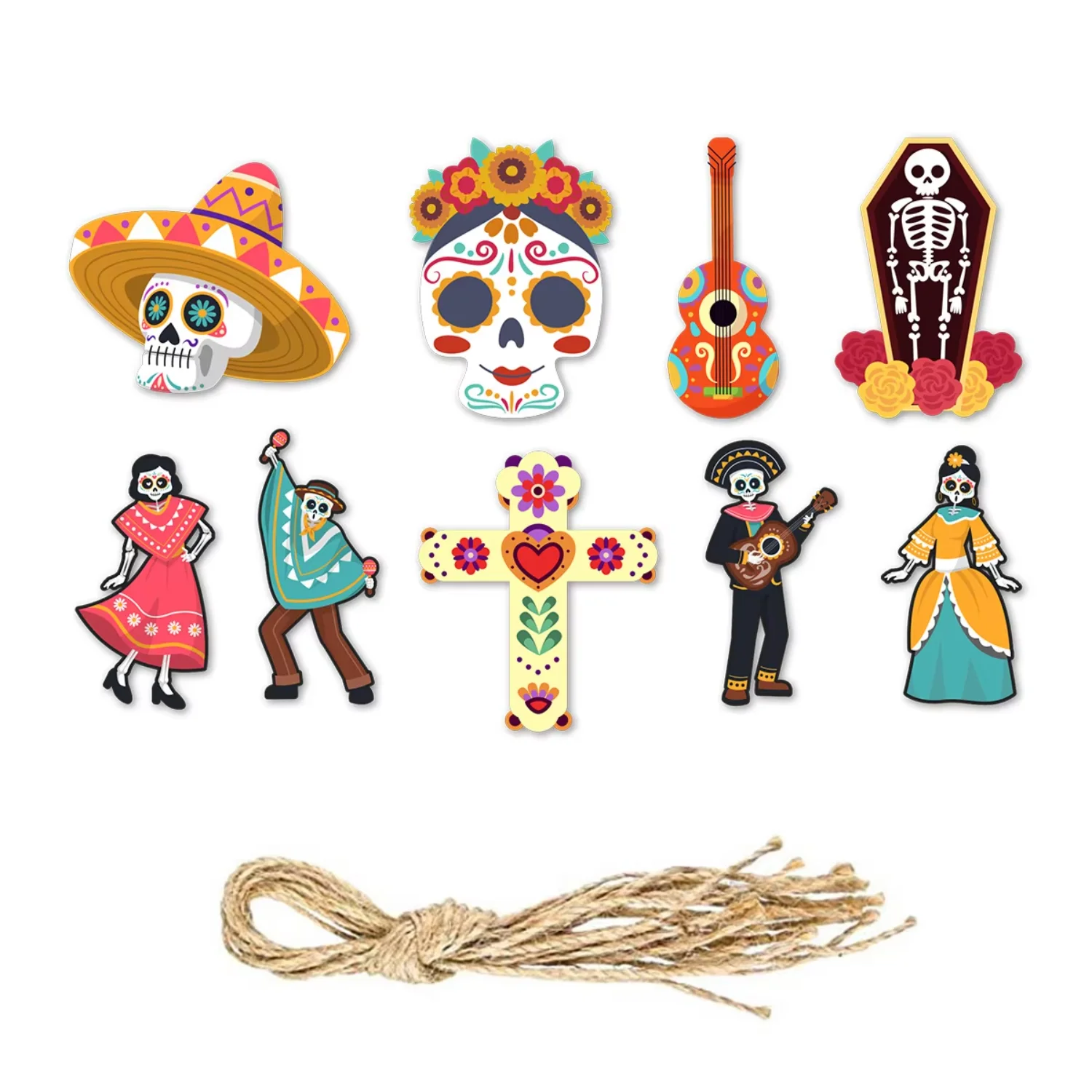 Halloween-Themed Wooden Decorative Pendant for Death  Outdoor Patio and  Tabletop Decorations image 5