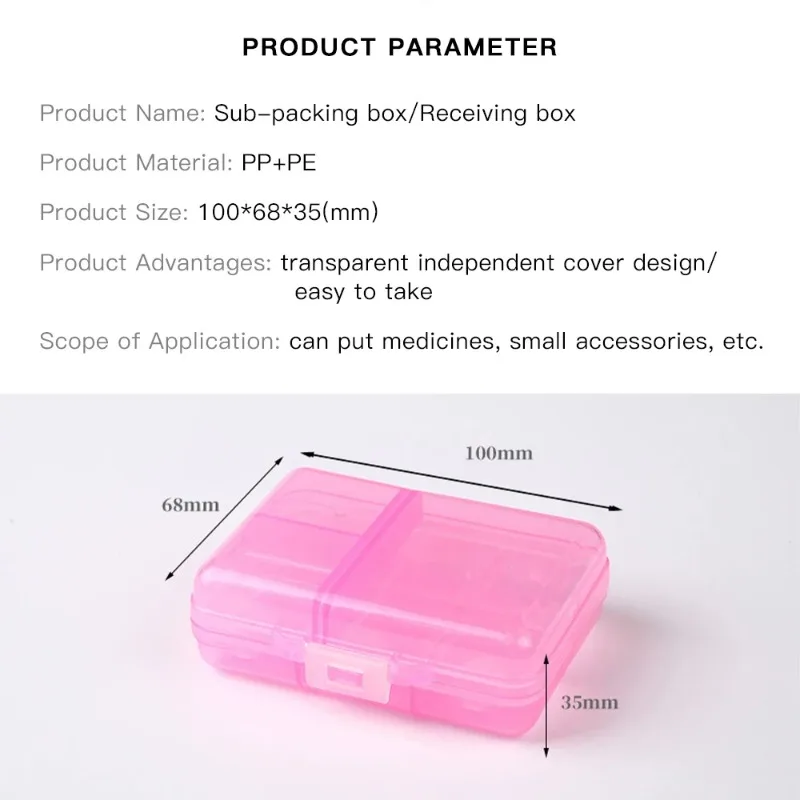 Double Layer Divided Small Medicine Box Portable One Week Divided Medicine Box Large Capacity Portable Mini Medicine Pill Box