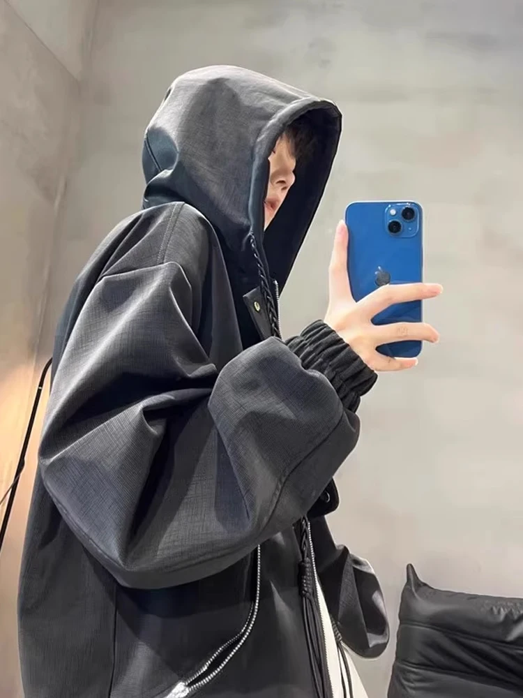 الأمريكية Sle ماتي بولي Leather الجلود Jaet الرجال الخريف الشتاء Cleanfit مقنعين دراجة نارية الملابس العصرية العلامة التجارية زوجين ملابس خارجية #2