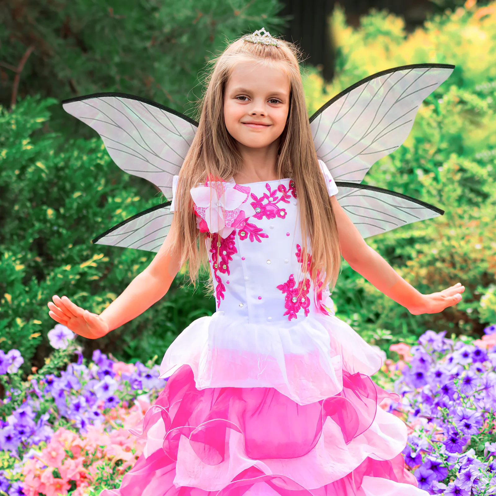 

2Pcs Fairy Wings Soft Comfortable Costume Wings for Kids Adults Cosplay Birthday Party Butterfly Wing Accessory