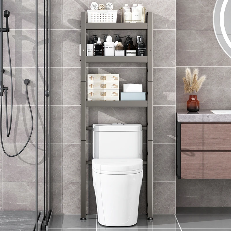 Toilet Shelf, Toilet Against The Wall, Floor-to-ceiling Multi-layer Toilet, Bathroom, Storage Shelf Above The Smart