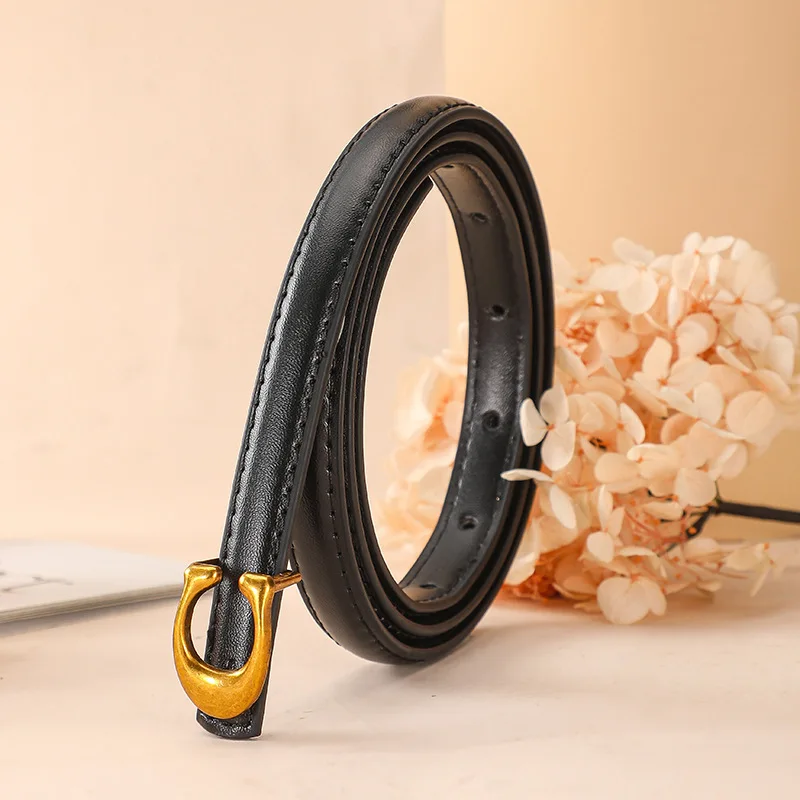 New Soft C-type Smooth Buckle Belt Business Versatile Casual Belt Fashion Women's Clothing Accessories Wholesale