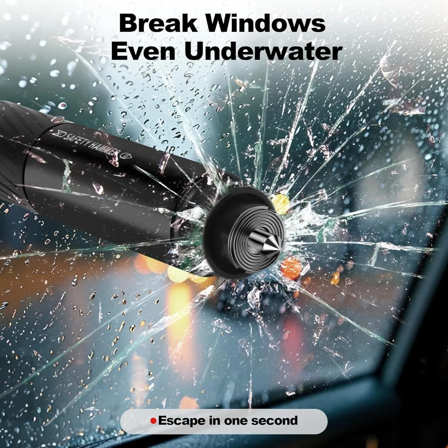GMOX 3-Pack Car Safety Hammer Window Breaker & Seatbelt Cutter Emergency Escape Tool Auto Rescue Survival Kit