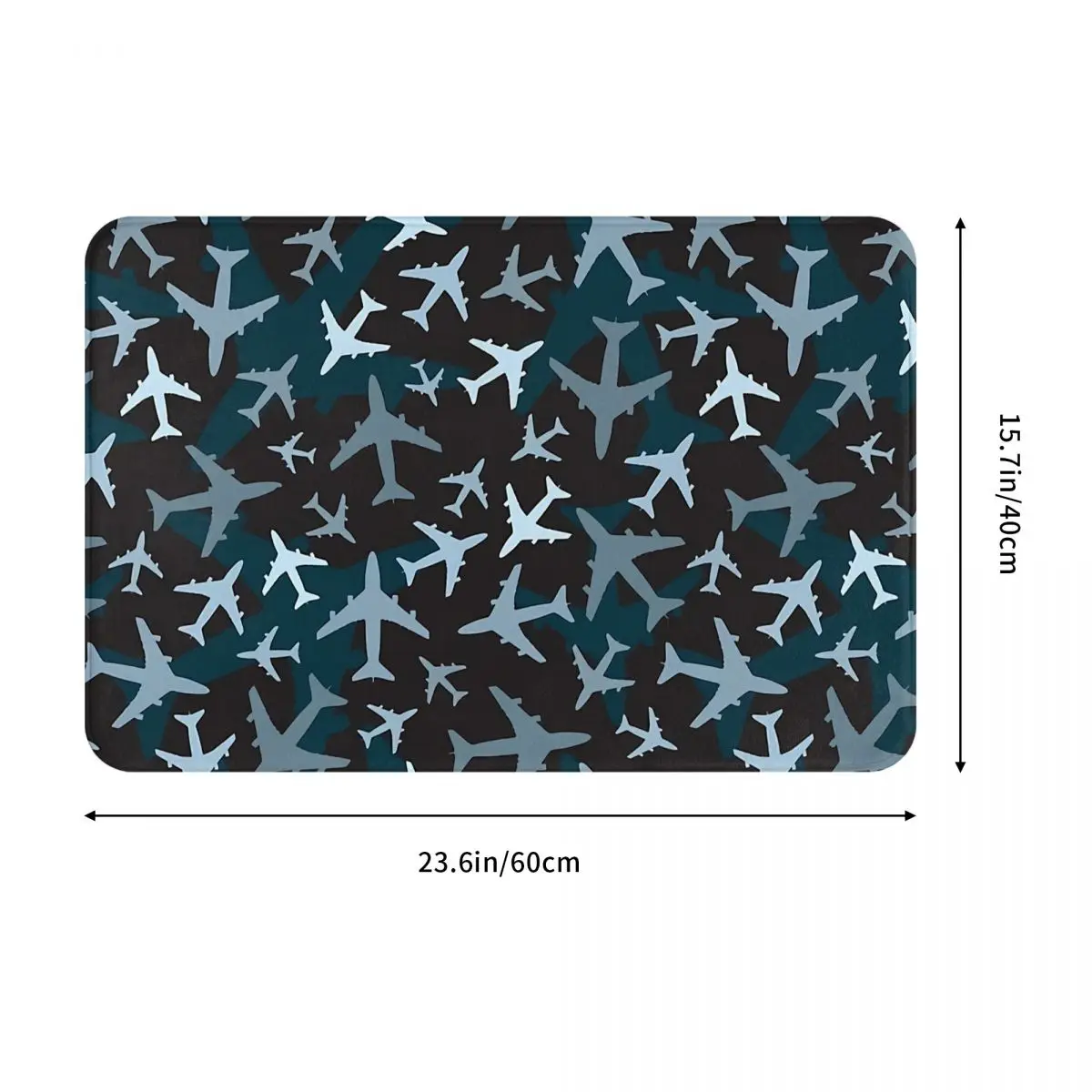 Aircraft Airport Bathroom Mat Airplane Camouflage Dark Blue Doormat Kitchen Carpet Outdoor Rug Home Decor