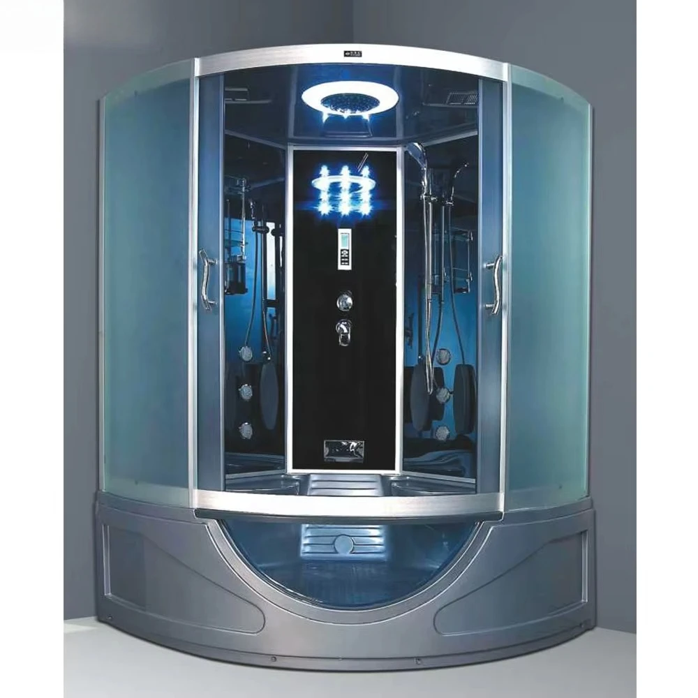 Home Style Simple Installation Steam Shower Room With Star Shaped Lights And Computer Control Panel