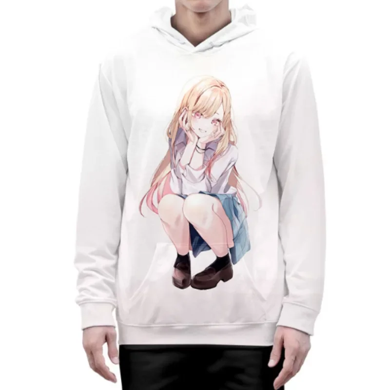 

My Dress Up Darling Hoodies Anime Figure Kitagawa Marin Harajuku 3D Print Streetwear Men Women Fashion Oversized Sweatshirts Top