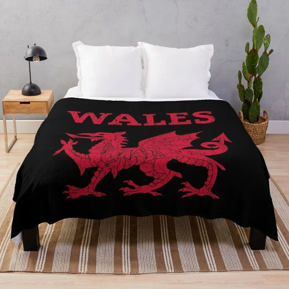 

Wales Red Dragon Throw Blanket Lightweight Warm Blanket for Indoor Outdoor Use