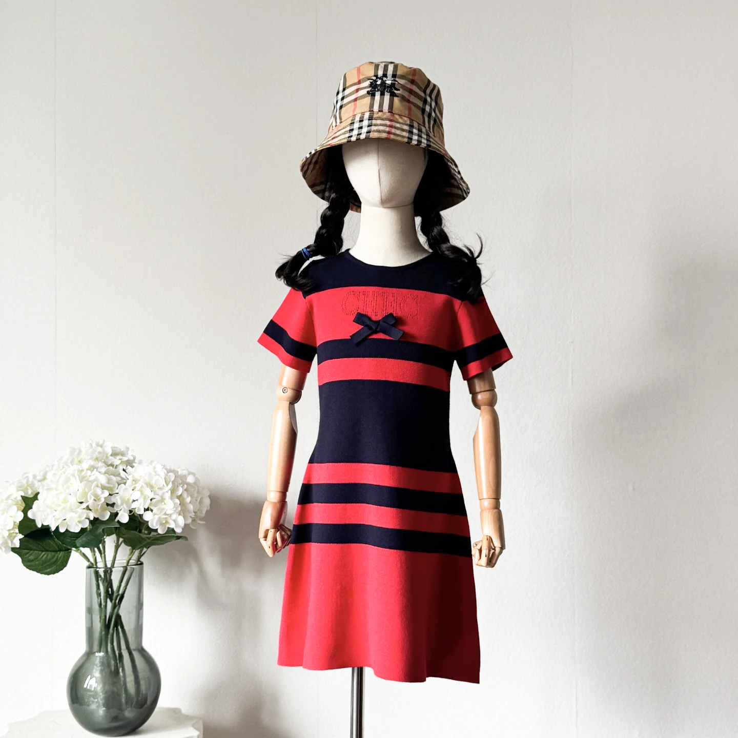 

CH Color Blocking Design Fashion Kids Dress High Quality Material 2025 New Fashion Summer Girls Dresses for Girls to Go Out