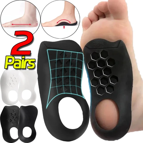 Imagen 1 del producto Plantilla para piernas en forma de O de pie plano para zapatos, plantillas ortopédicas para corrección de soporte de arco, fascitis Plantar, inserto para el cuidado de los pies para hombres y mujeres