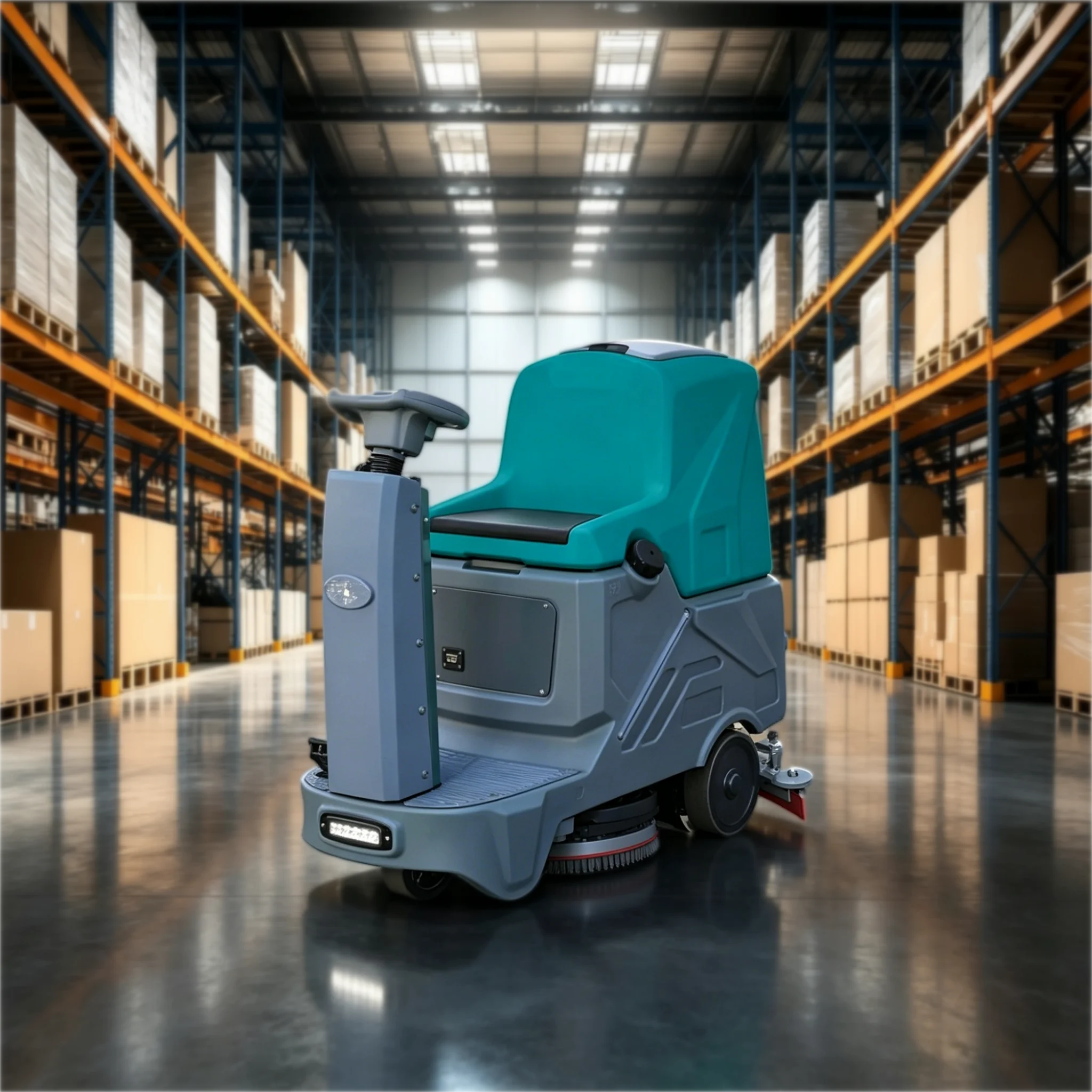 Industrial Electric Ride-On Floor Scrubber Cold Water Cleaning  O6