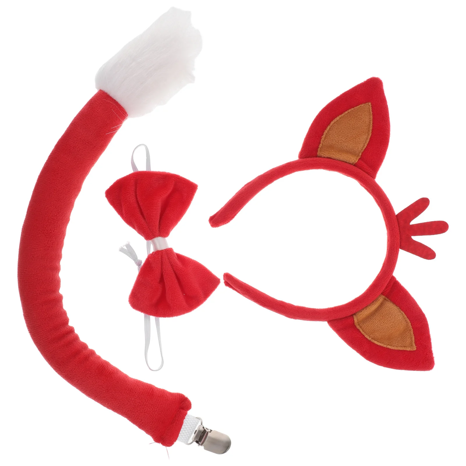1 セットかわいいキツネの耳ヘッドバンド動物ヘッドバンドソフトコスチューム誕生日パーティーハロウィンコスプレアクセサリー女性のための