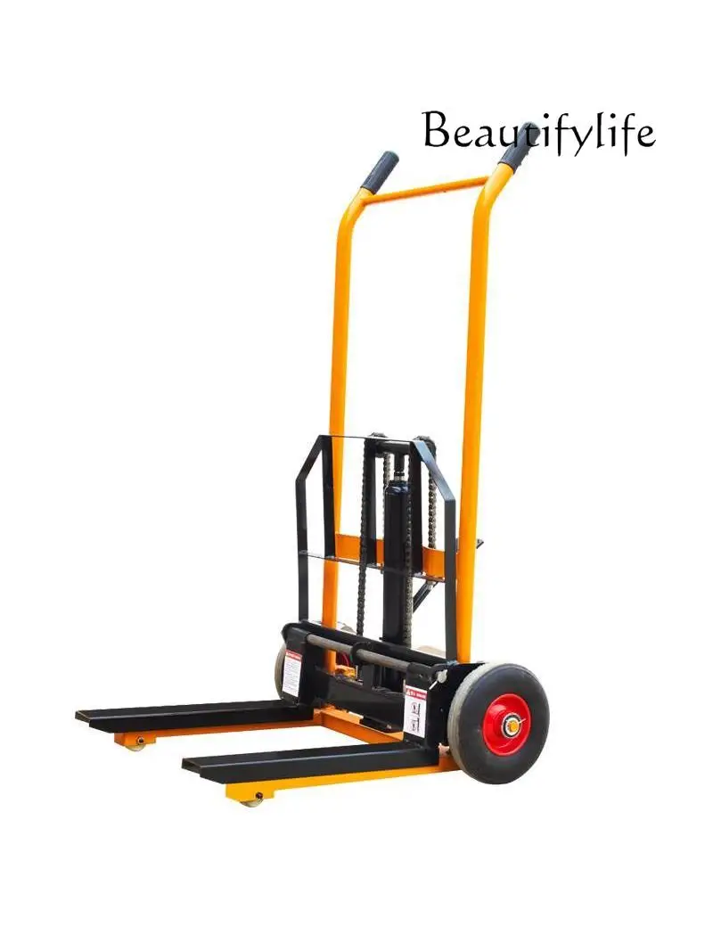 Miniature manual forklift household small lift electric hydraulic truck