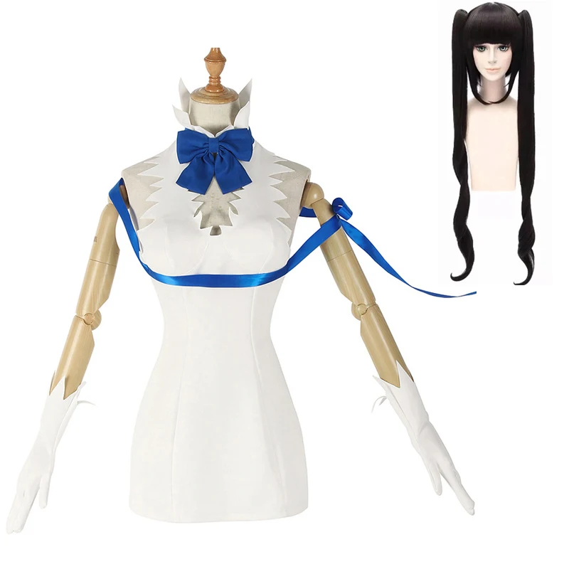 Anime es lo equivocado que quiero encuentro en una mazmorra porque vestido Sexy Hestia disfraz Cosplay ropa de Halloween