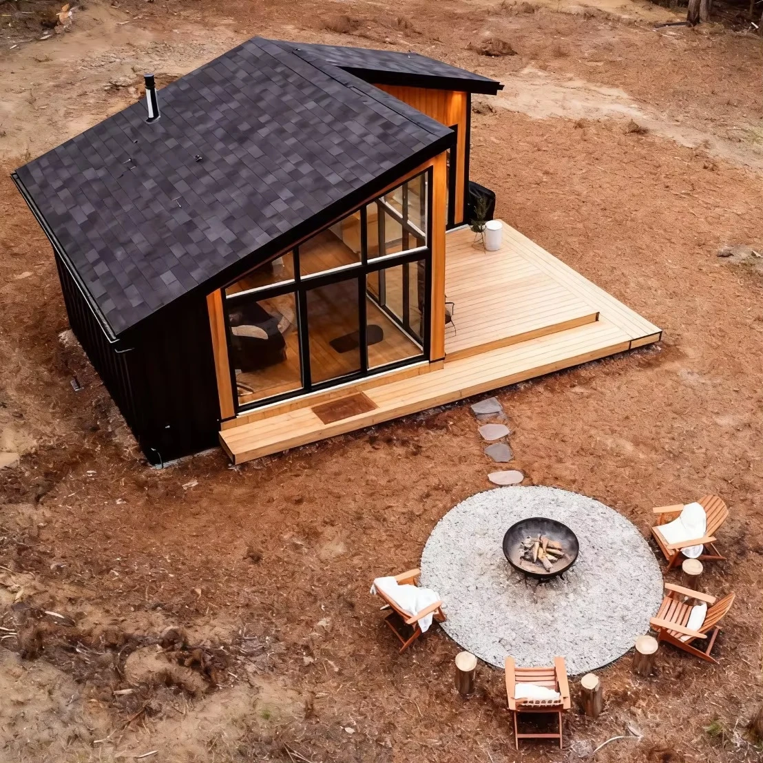Customized 40ft Modular Expandable Folding House with Furniture Ready Prefab Container Home