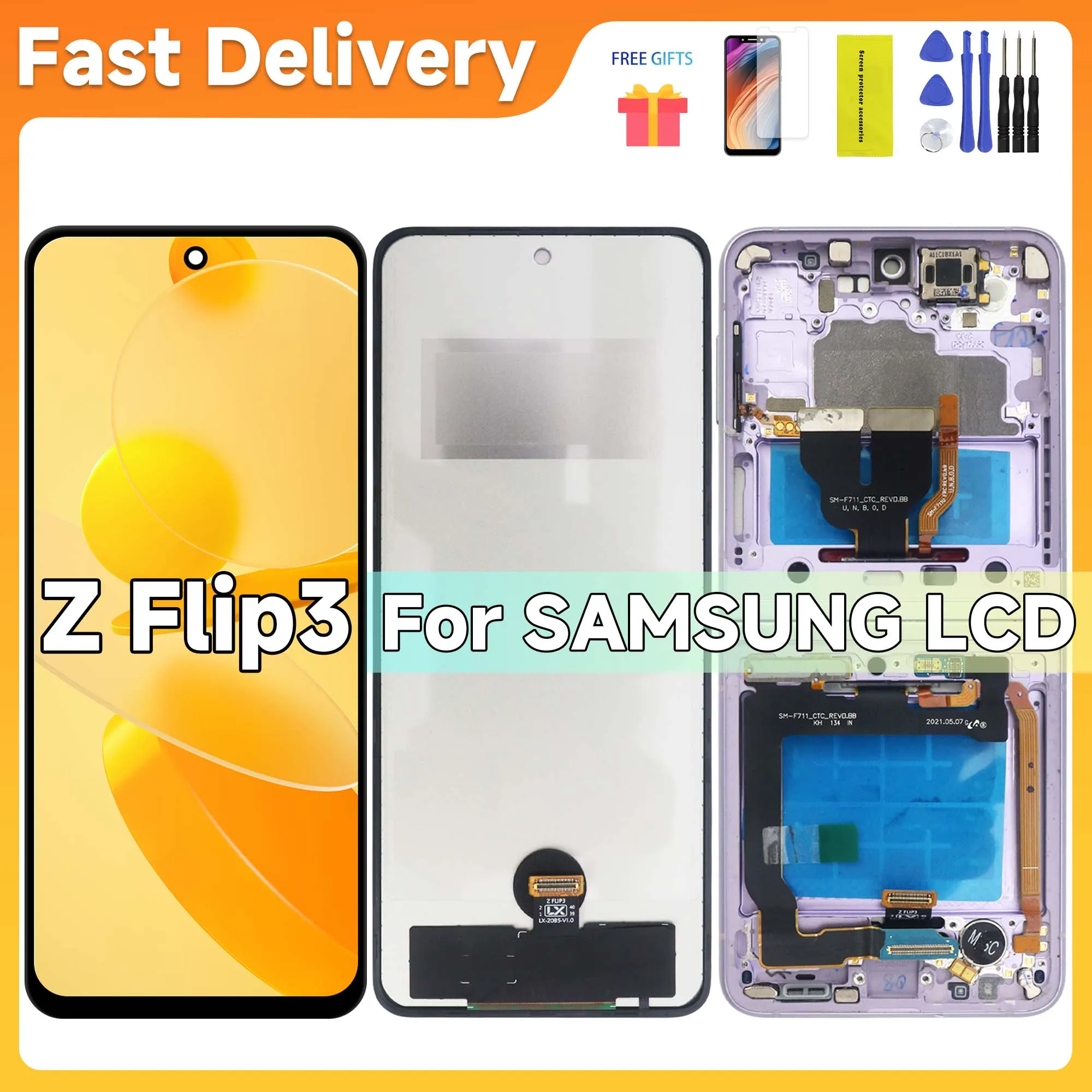 tft-lcd-for-samsung-z-flip-3-f926-f9260-display-touchscreen-with-frame-digitizer-assembly-compatible-with-z-flip3