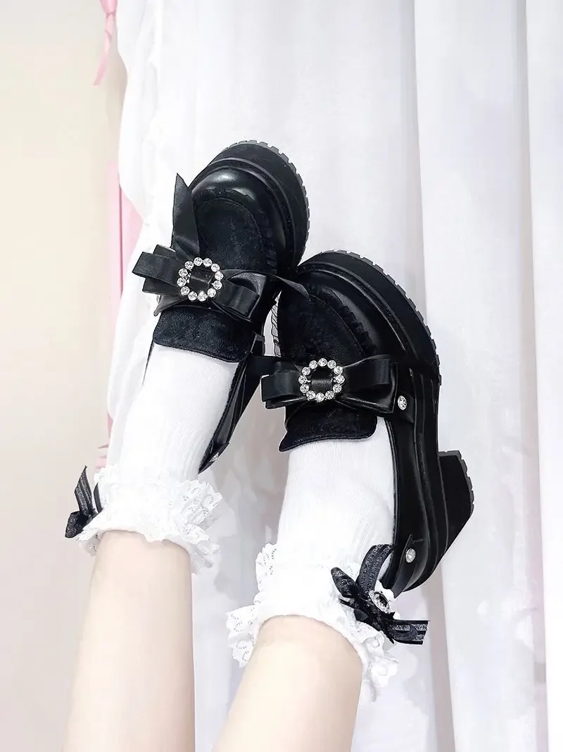 Trasferimento di scarpe da studente Love For God Scarpe con suola spessa Sponge Cake School Pant Scarpe con plateau per ragazze calde