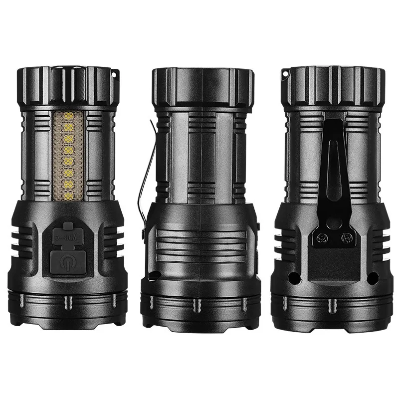 

C2 Mini Ultra-Bright 9LED Flashlight USB Rechargeable Pocket Torch with Pen Clip Outdoor Emergency COB Floodlight Lantern