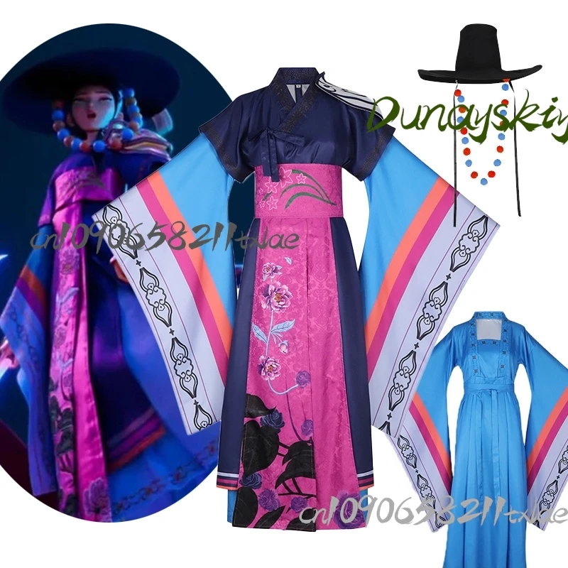 

Huntrix KPop Охотники на демонов Celine Rumi Teacher Крутые корейские костюмы для косплея Аксессуары Высокое качество Красота Вечеринка Сцена Хэллоуин