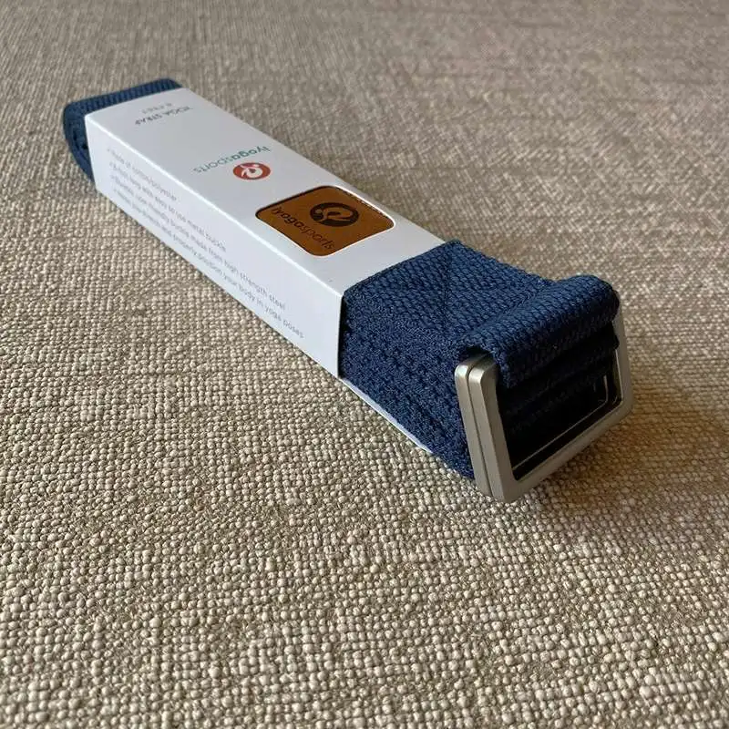 244 x 3,8 cm Yoga-Gurt, langlebige Baumwolle, verstellbar, für Yoga, Pilates, Tanz, Dehnungsgürtel, Fitness-Übungsgeräte – Detail 12