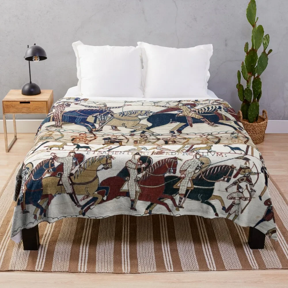 

THE BAYEUX TAPESTRY NORMAN KNIGHTS AND ARCHERS Detail Throw Blanket Cozy Throw Blanket for Bed Sofa Chair