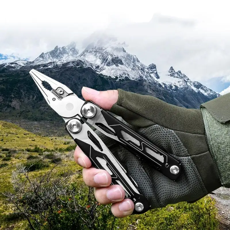 Portables Function Folded Tool Pliers Suit Stainless Steel Multitool Pliers for Outdoor and Everyday Repairs